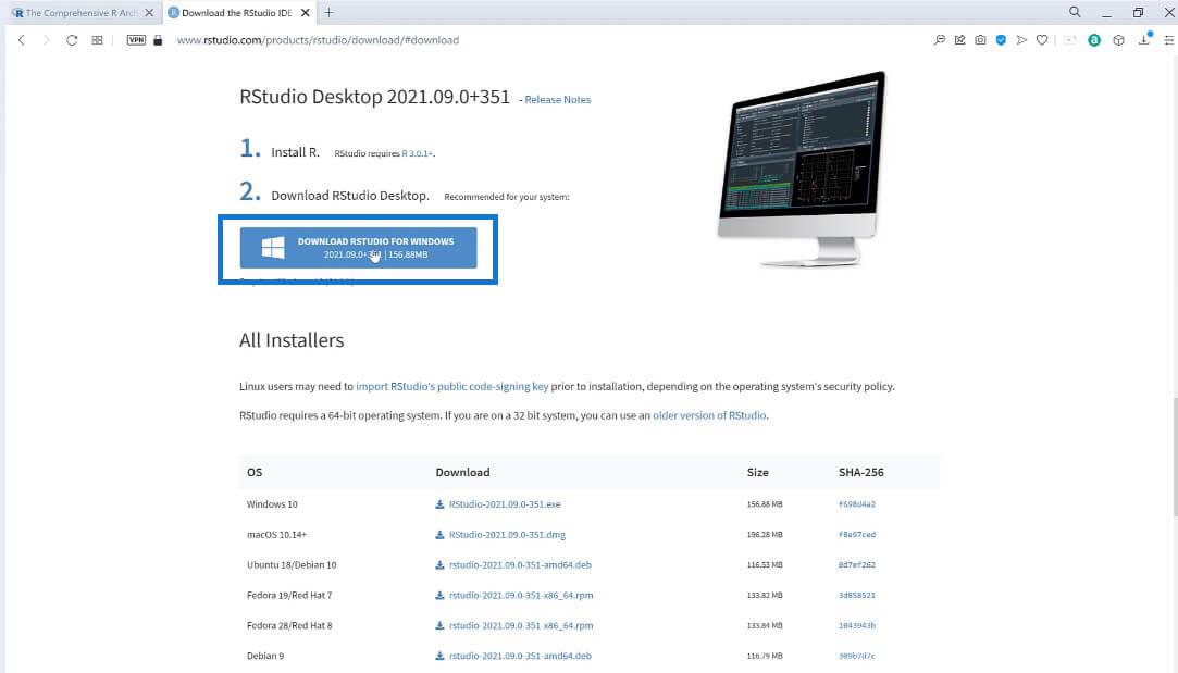 Guide de téléchargement et d'installation de R et RStudio