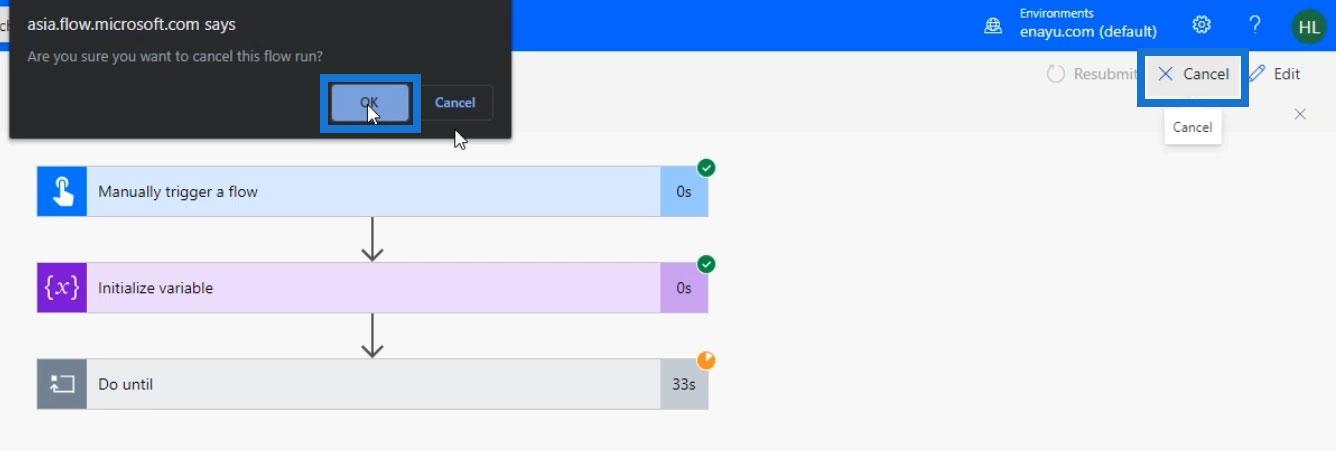 Faire jusqu'au contrôle de boucle dans Power Automate