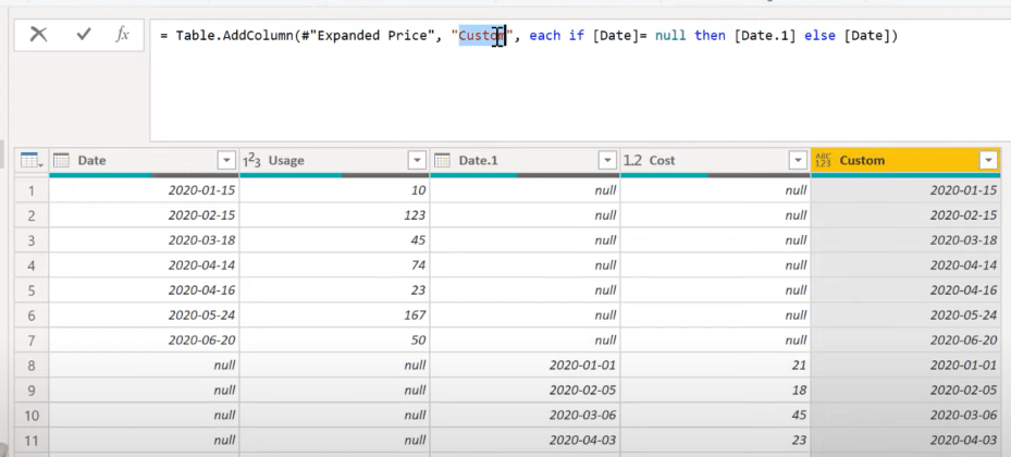 Power Query : comment fusionner des tables avec différentes colonnes