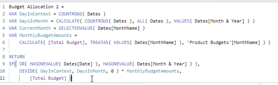 La formule d'allocation budgétaire ultime pour l'analyse LuckyTemplates