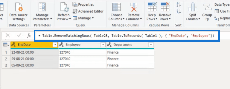 Comparaison de tables dans Power Query |  Tutoriel LuckyTemplates