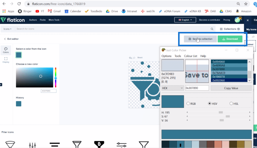 Selector de coduri hexadecimale de culoare pentru rapoartele LuckyTemplates