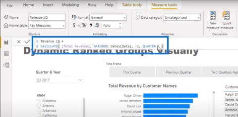 Classement de la visualisation dans LuckyTemplates – Dynamic Visual