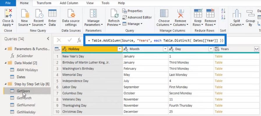 Calendrier perpétuel des vacances – POTW #12 (Solution Power Query)