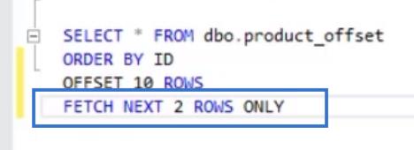 使用 OFFSET 和 FETCH 提取 SQL 數據