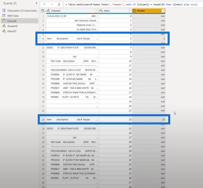 Tutoriel Microsoft Power Query sur la résolution des problèmes de largeur de colonne fixe mixte