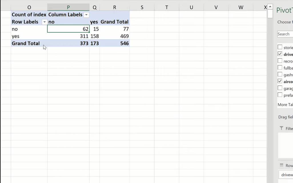 Excel 中的比例和頻率表