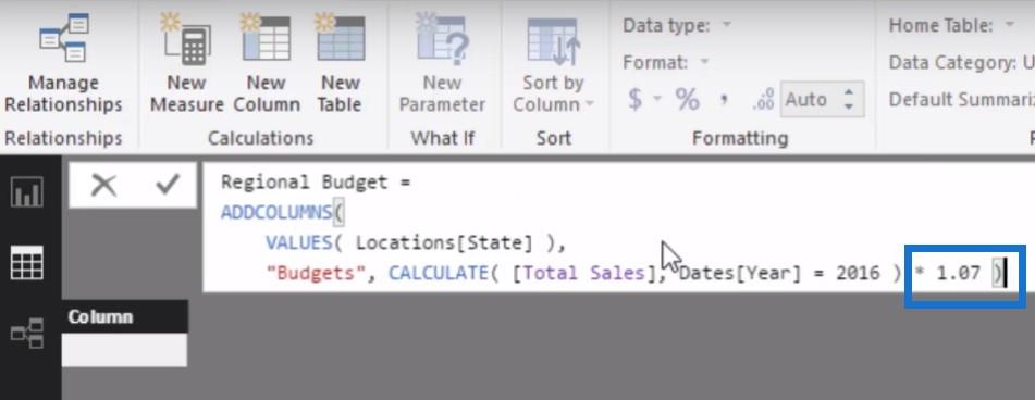 Créer une nouvelle table dans LuckyTemplates : comment implémenter automatiquement des budgets et des prévisions à l'aide de DAX