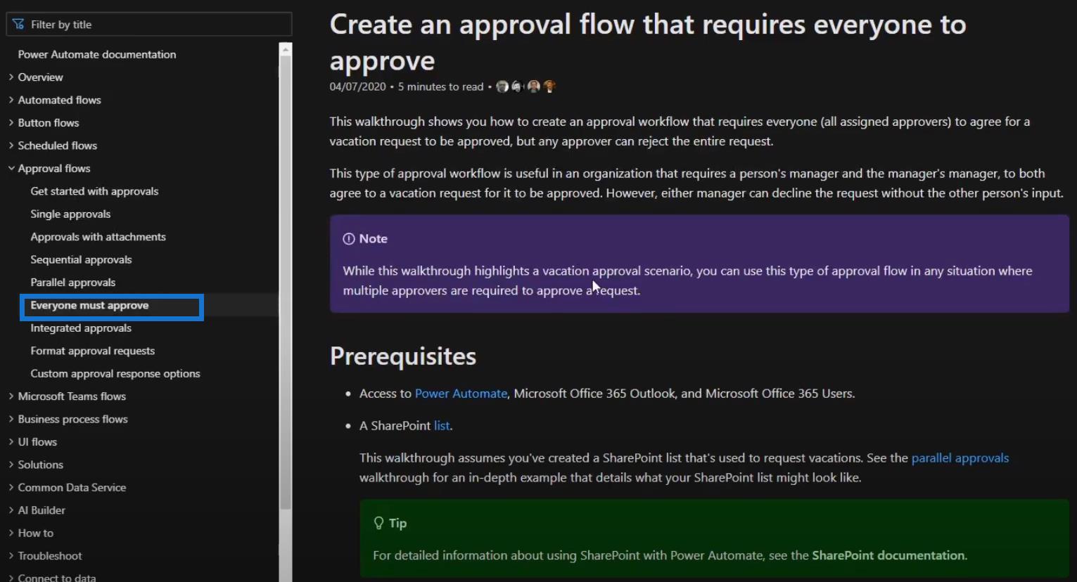 Tutorial de documentación de Power Automate