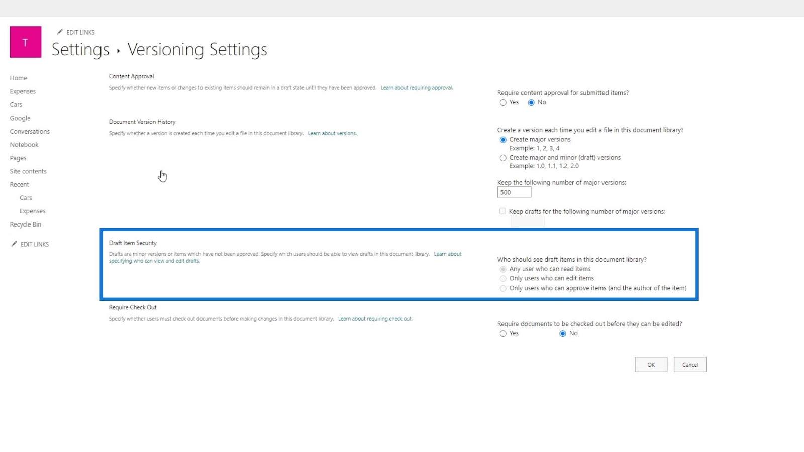 SharePoint 站點庫設置 |  概述