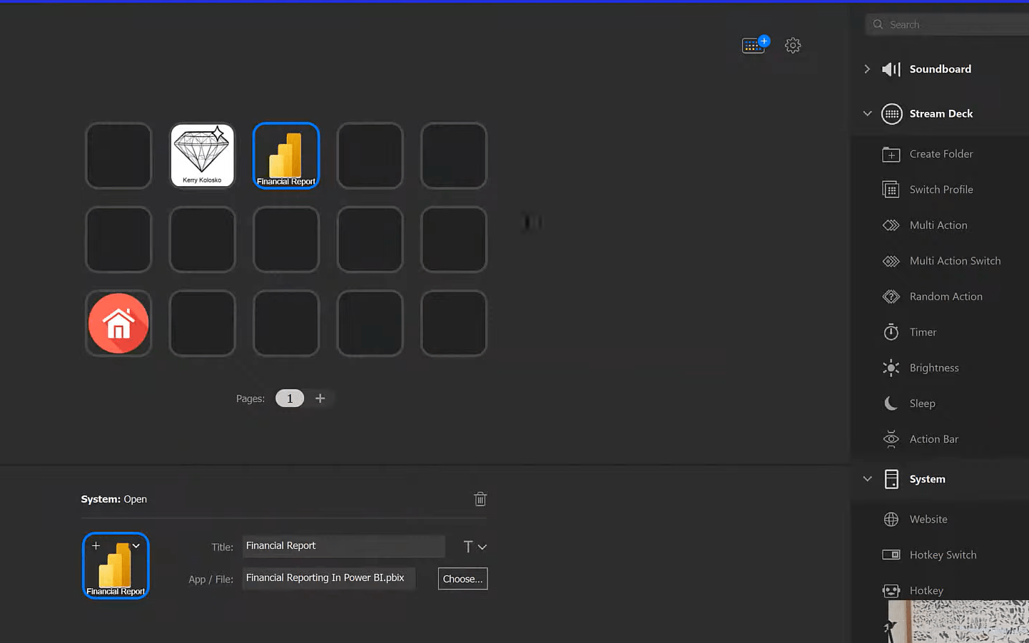 Elgato Stream Deck を使用した LuckyTemplates オートメーション