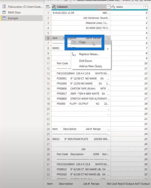 Tutoriel Microsoft Power Query sur la résolution des problèmes de largeur de colonne fixe mixte