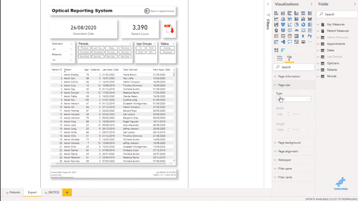 Construirea unui sistem de raportare cu LuckyTemplates