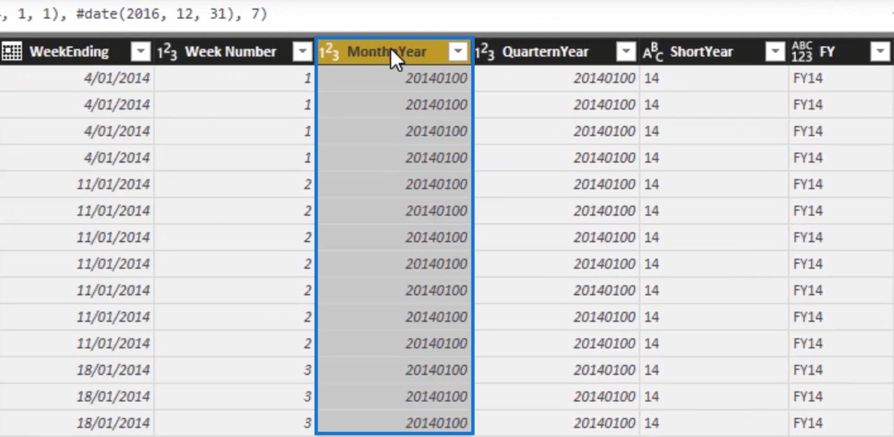 Créer un tableau de dates complet dans LuckyTemplates très rapidement