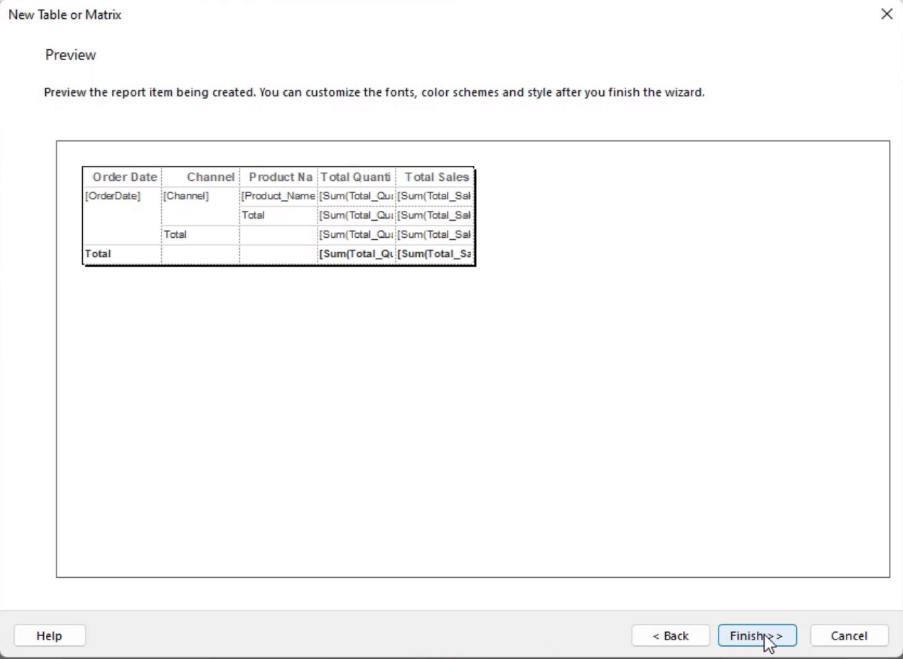 在 LuckyTemplates Report Builder 中創建矩陣