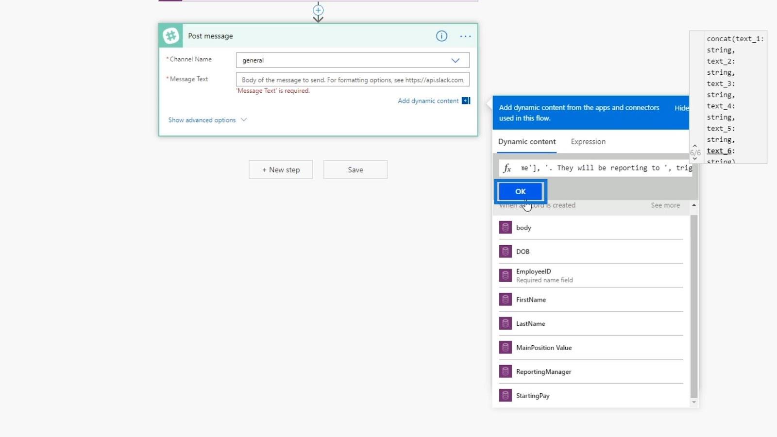 Intégration du flux des processus d'entreprise dans Power Automate