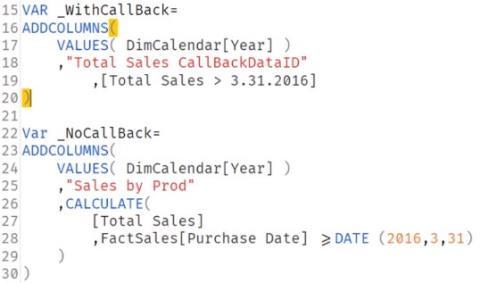 DAX Studio 中的性能問題：CallBackDataID