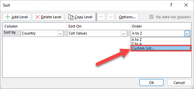 如何在具有多列的 Excel 中按字母順序排序