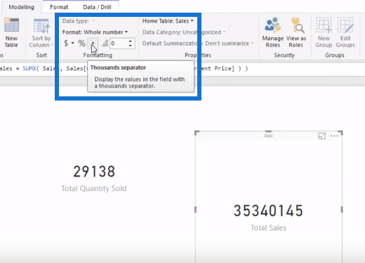 Comparaison des colonnes calculées et des mesures dans LuckyTemplates