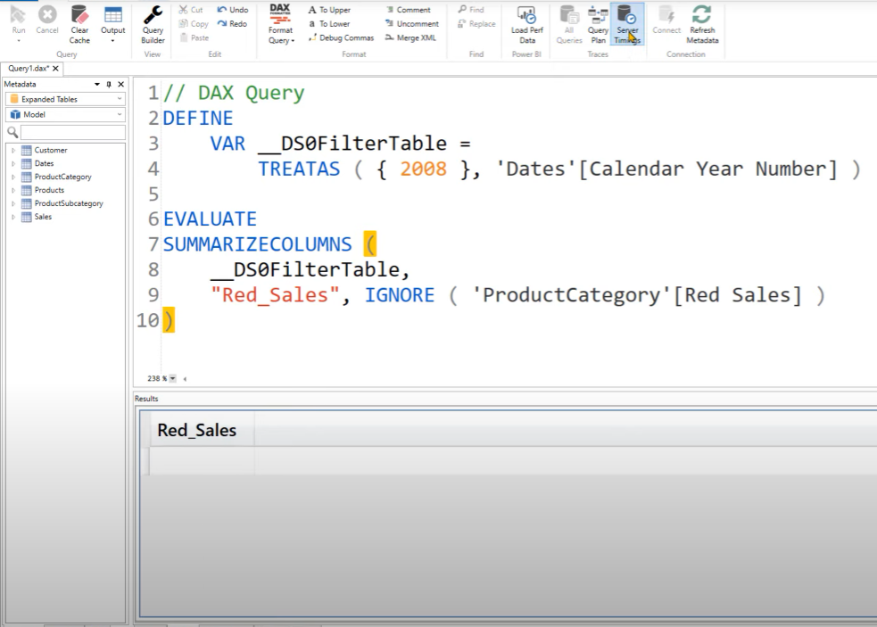 Tables développées dans LuckyTemplates