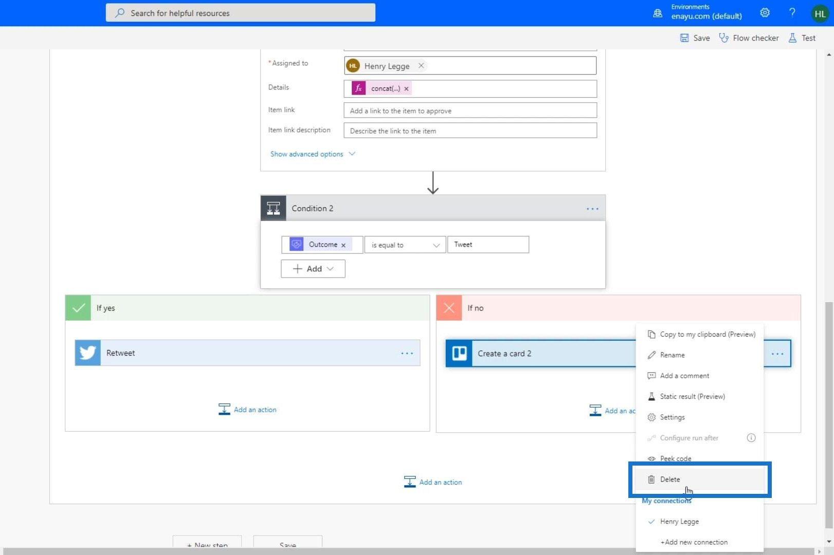 Microsoft Flow-Genehmigung mit mehreren Optionen