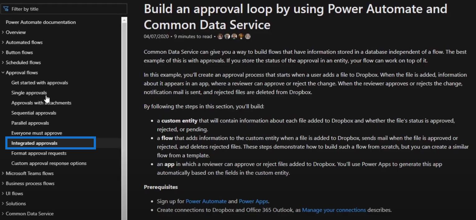 Tutorial de documentación de Power Automate