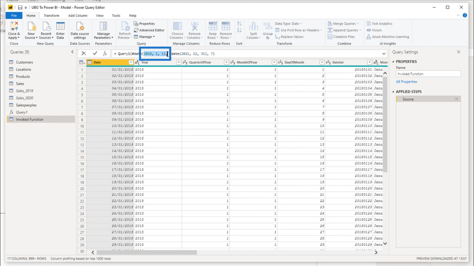 Création d'une table de dates dans LuckyTemplates