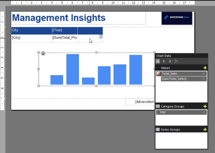 Como formatar um gráfico de barras de dados do SSRS Report Builder