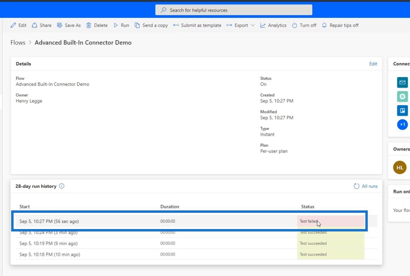 Contrôle d'action de fin Power Automate dans les flux