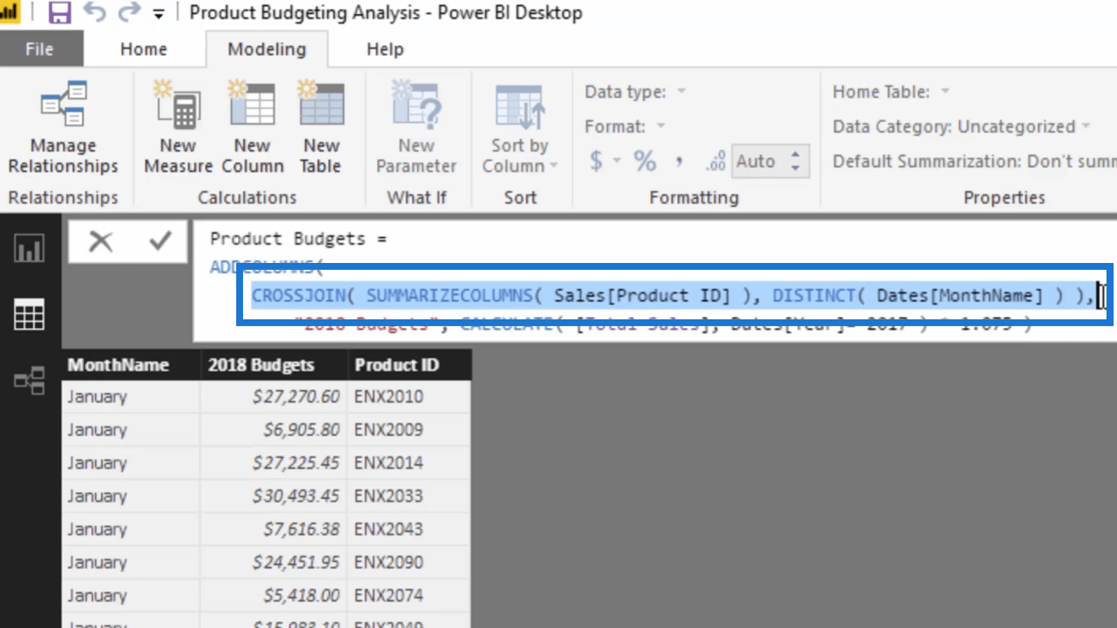 So erstellen Sie Budgets mit saisonalen Auswirkungen mithilfe von LuckyTemplates