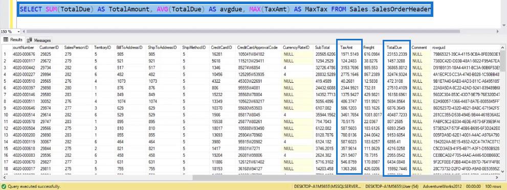 Fonctions d'agrégation dans SQL et leur utilisation