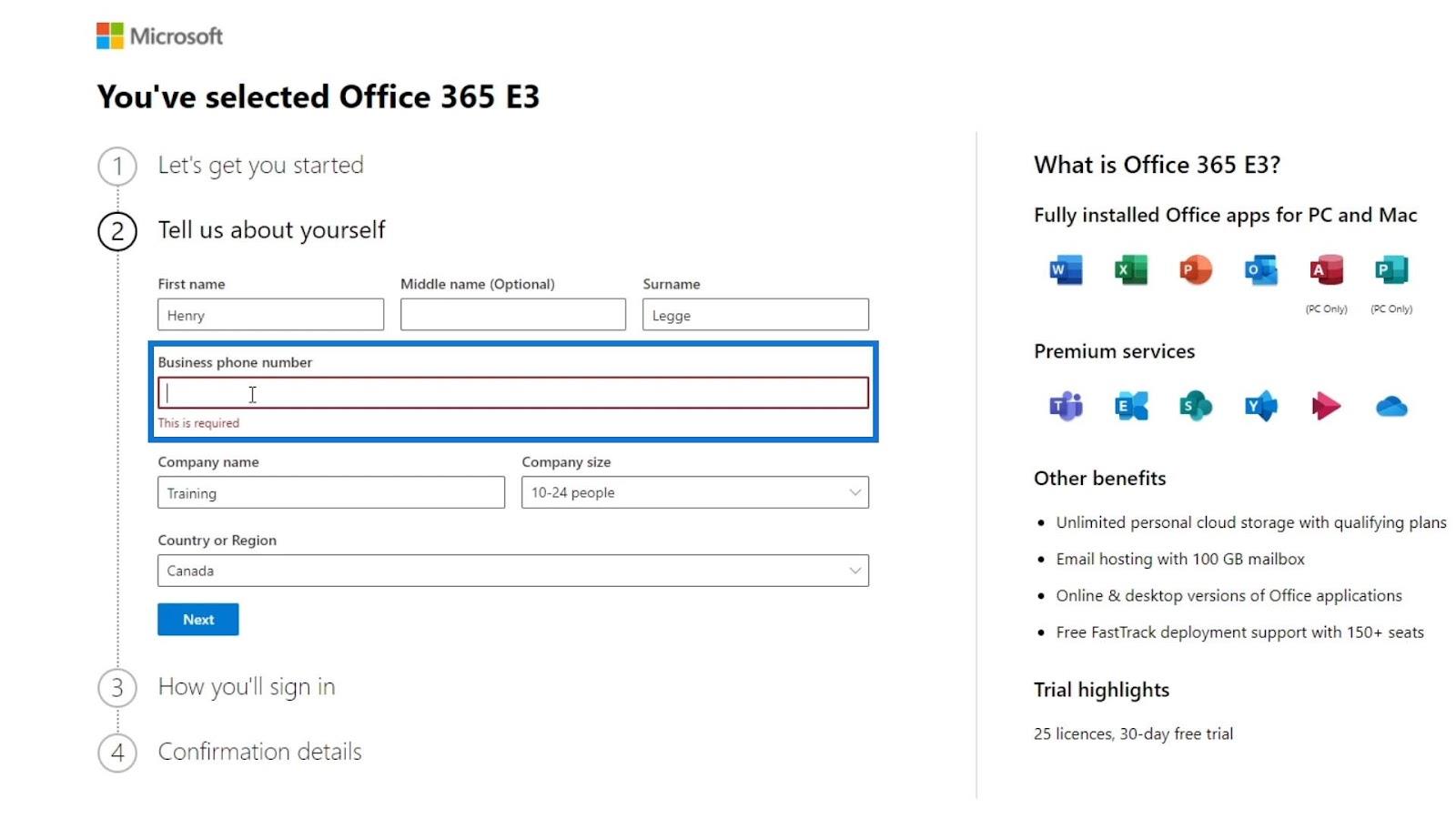 MS SharePoint 教程：帳戶創建