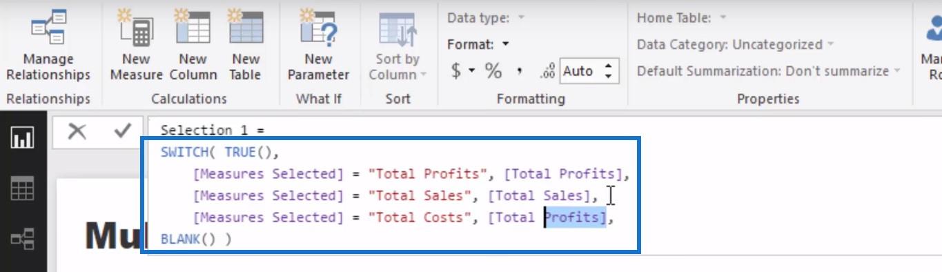 Datavisualisatietechniek in LuckyTemplates - Dynamische visuals met meerdere metingen