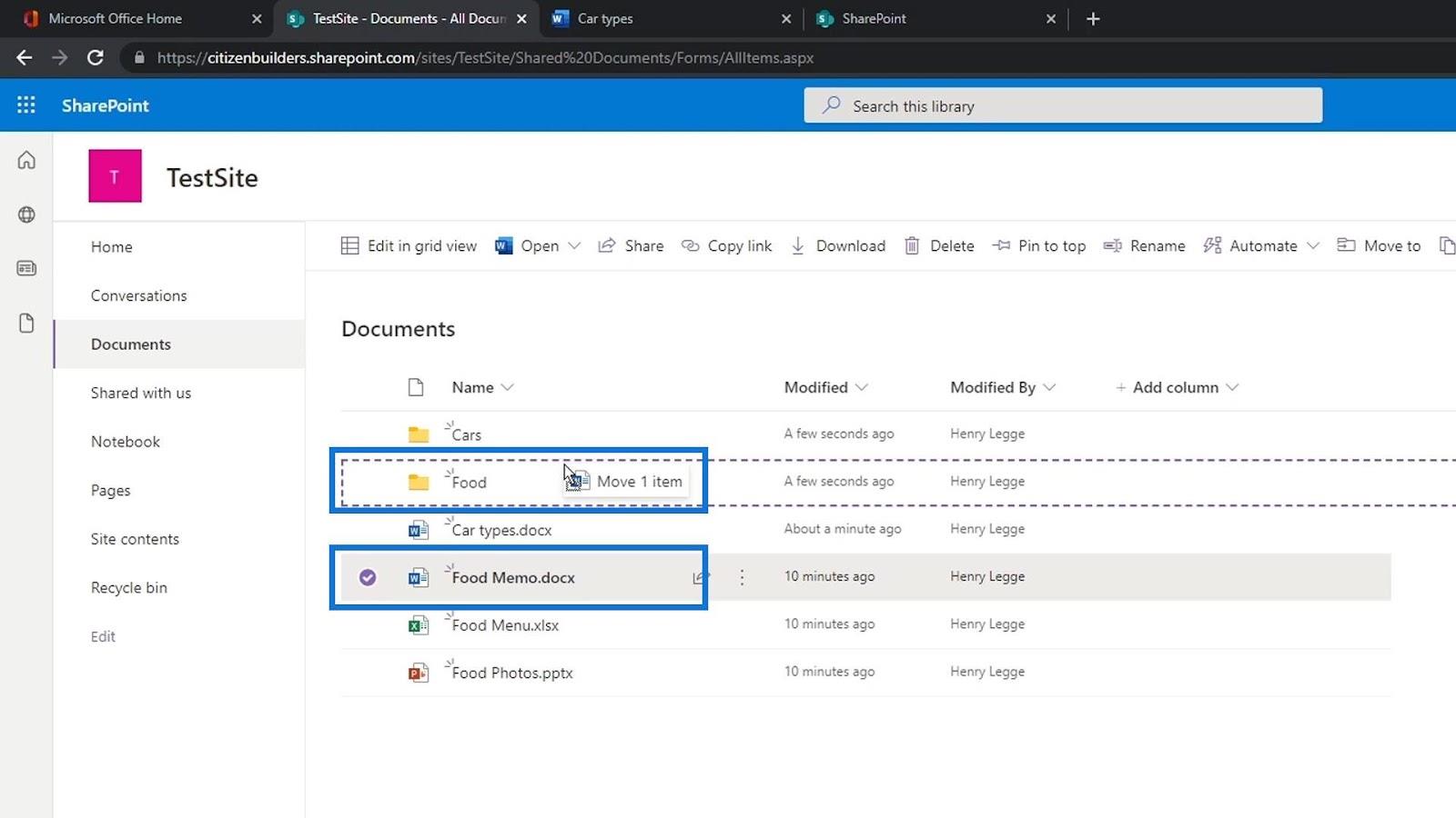 Biblioteca de documente SharePoint |  Tutorial pentru începători