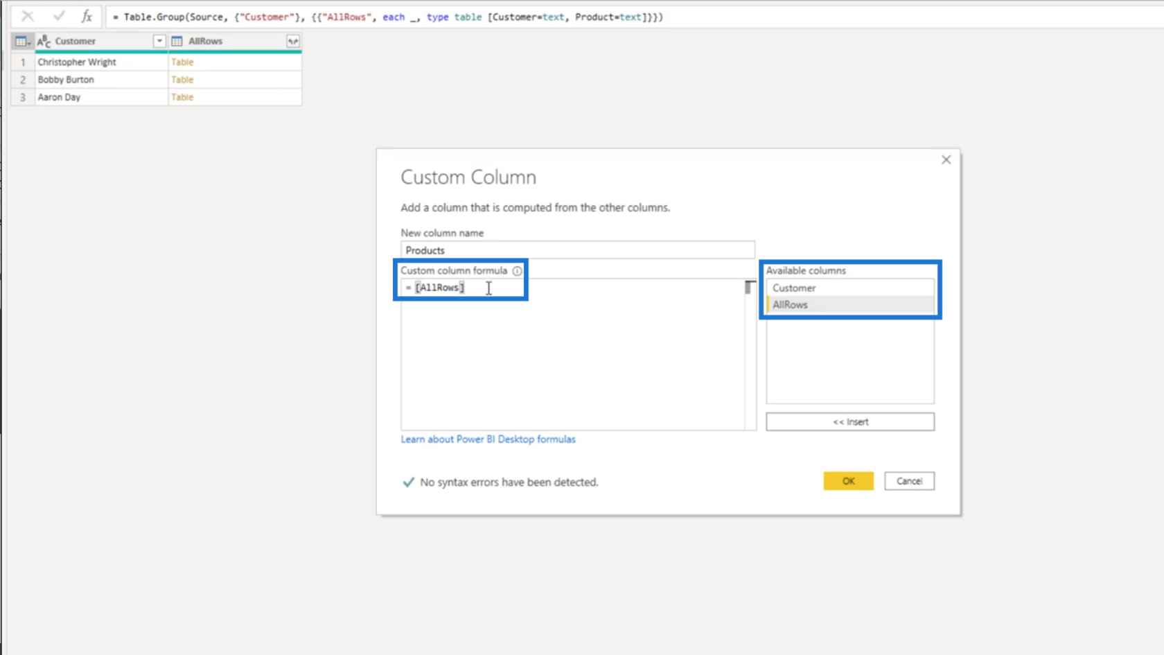 Créer une liste délimitée dans Power Query - Tutoriel de l'éditeur de requête