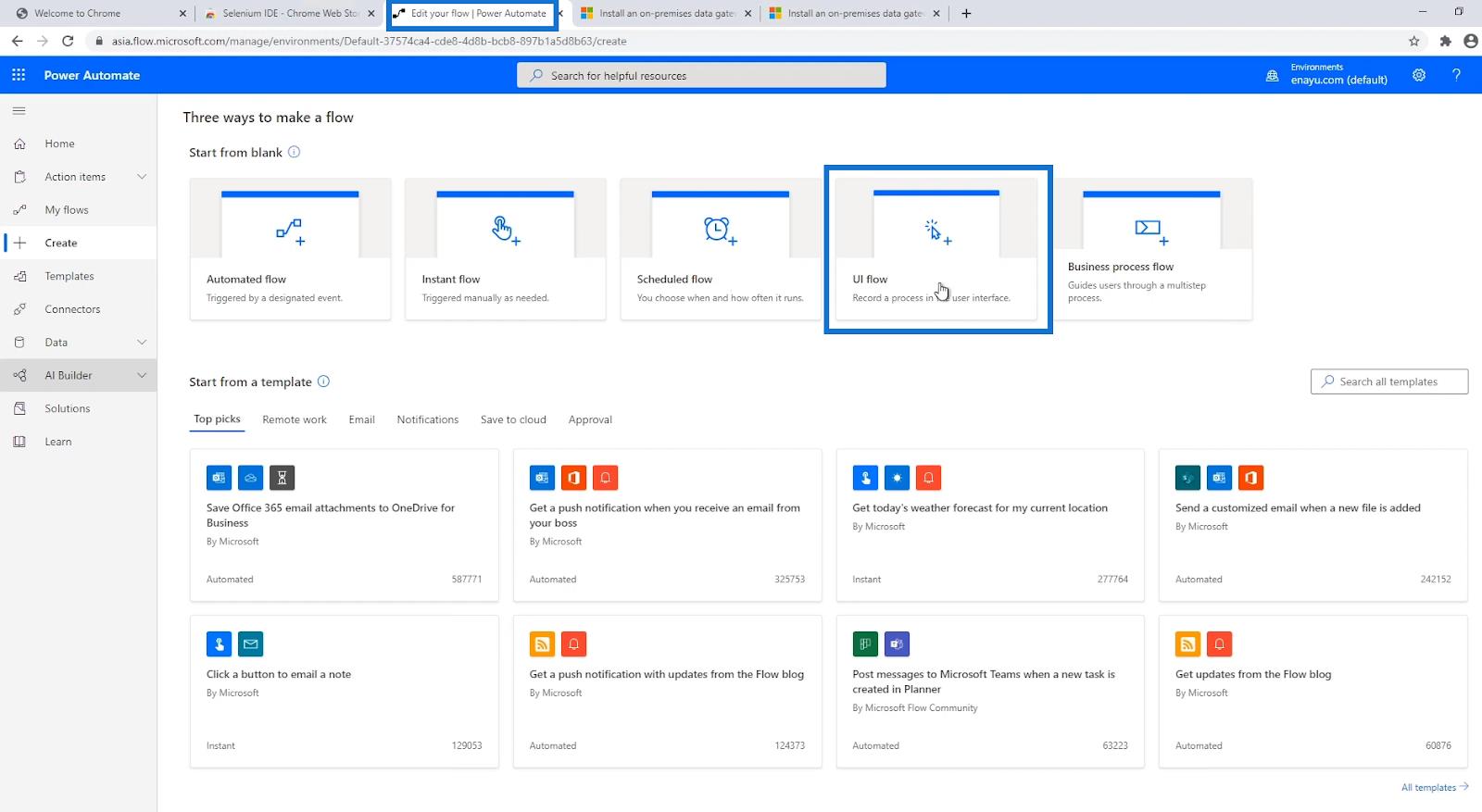 Fluxo de interface do usuário do Power Automate: uma introdução