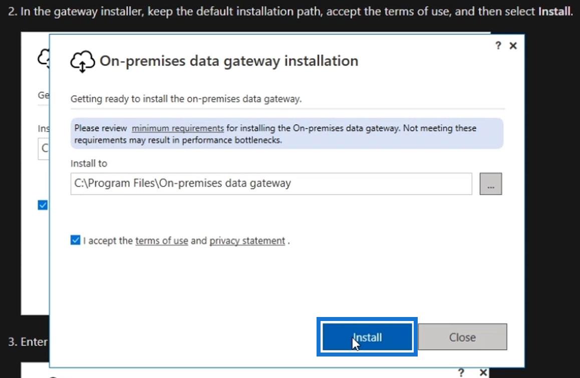 Passerelle de données sur site dans Power Automate