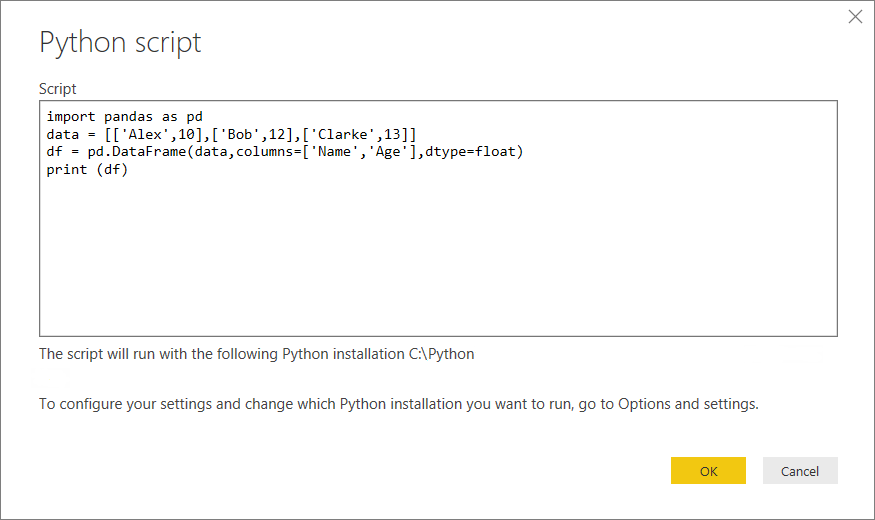 Comment utiliser le script Python dans LuckyTemplates