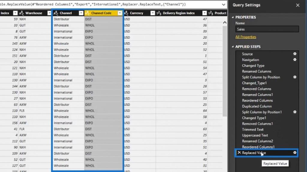 Editor de consultas do LuckyTemplates: transformações de linha e coluna