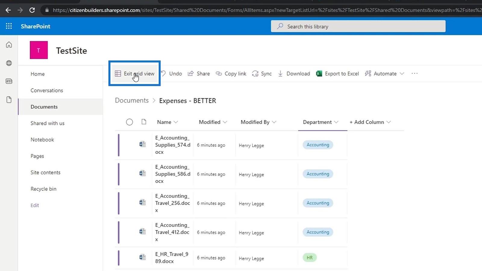 使用列在 SharePoint 中添加元數據