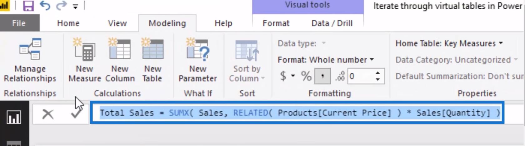 Tables virtuelles à l'intérieur des fonctions d'itération dans LuckyTemplates - Concepts DAX