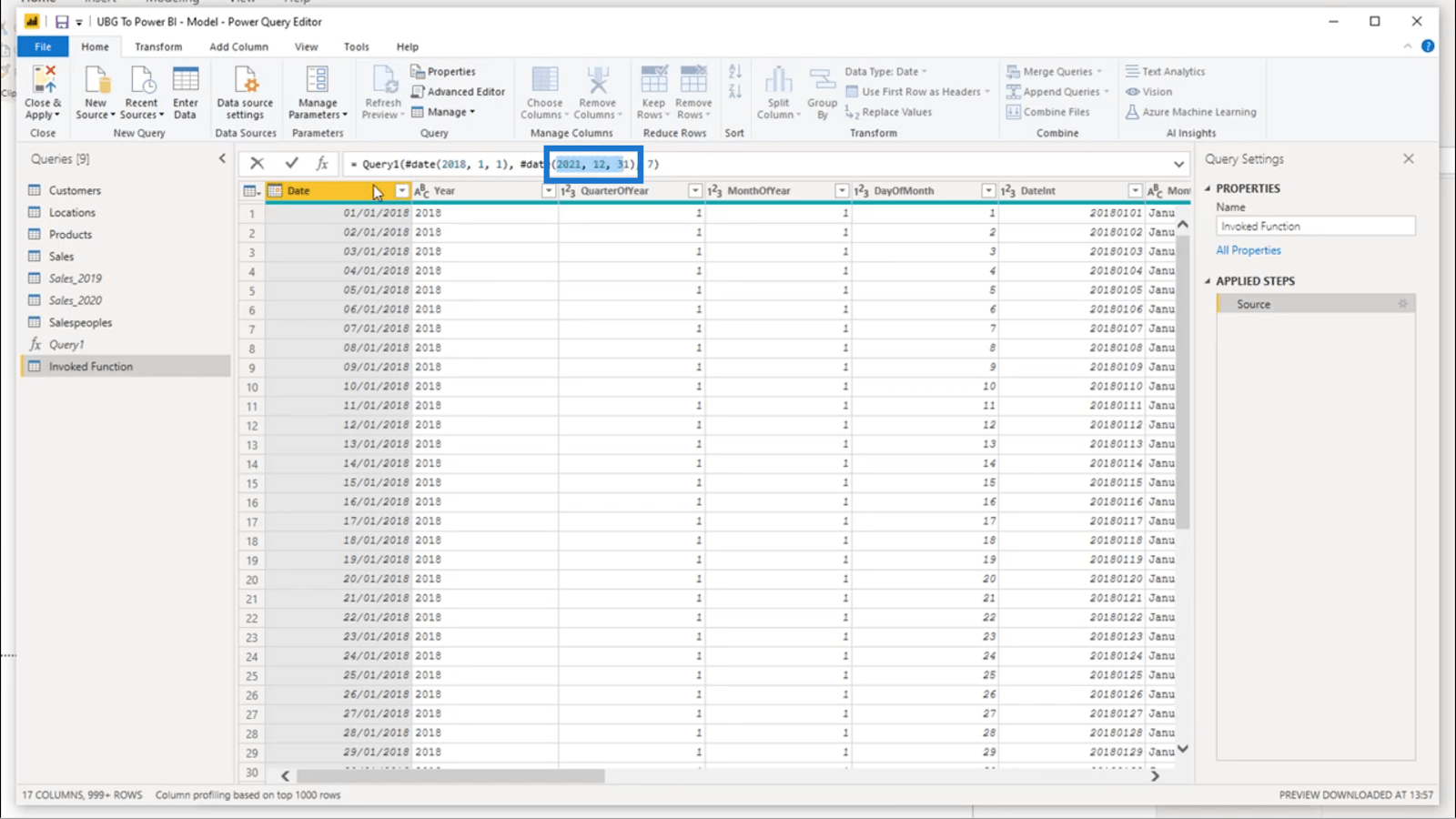 Création d'une table de dates dans LuckyTemplates