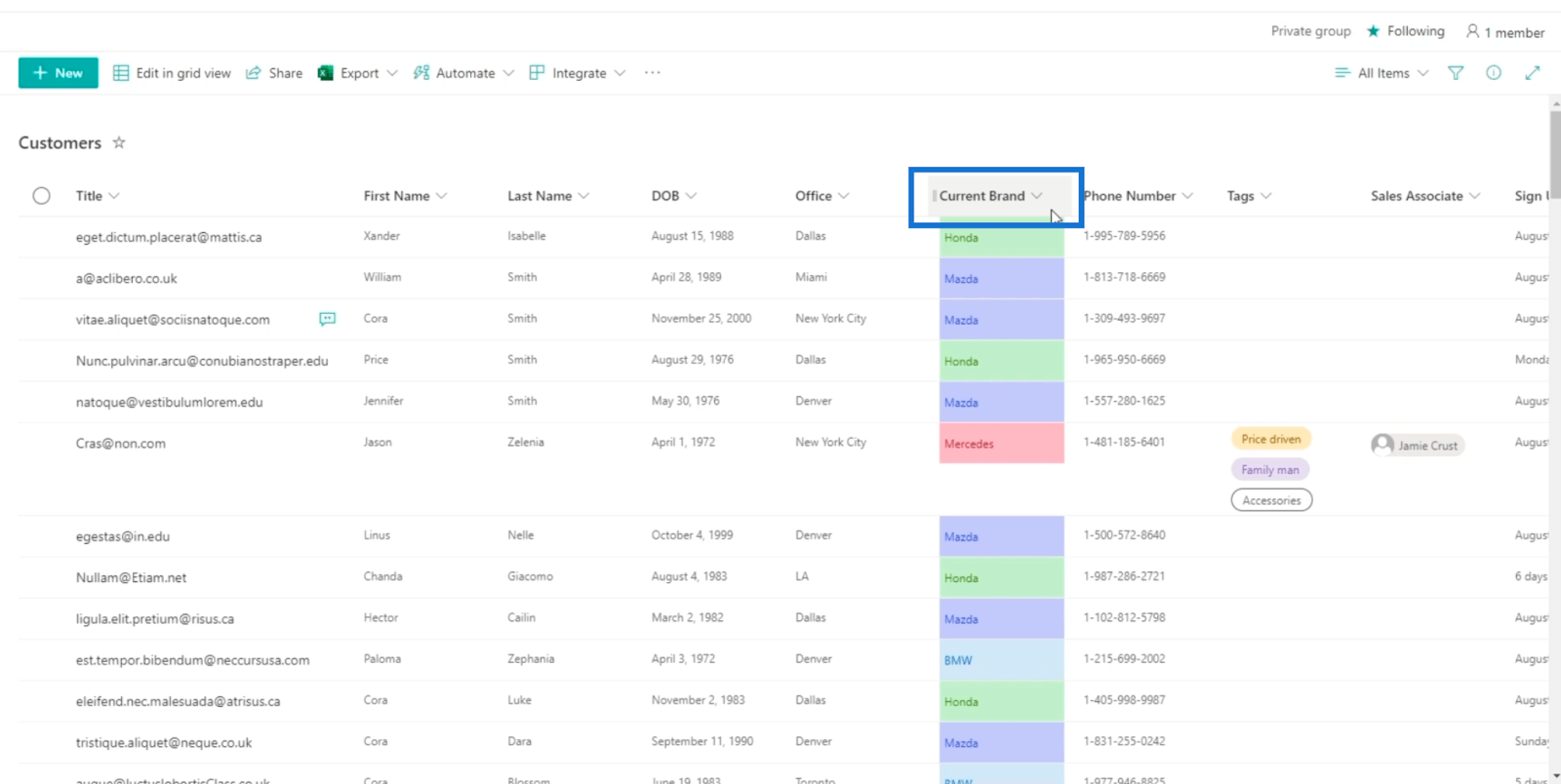 Tutorial de formatare a listei SharePoint