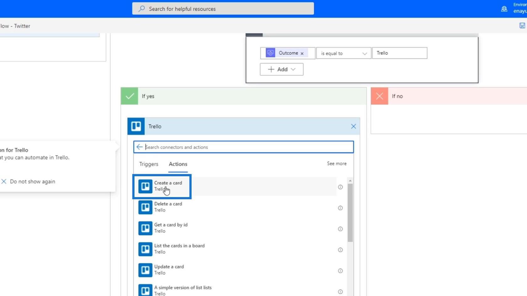 具有多個選項的 Microsoft Flow 批准