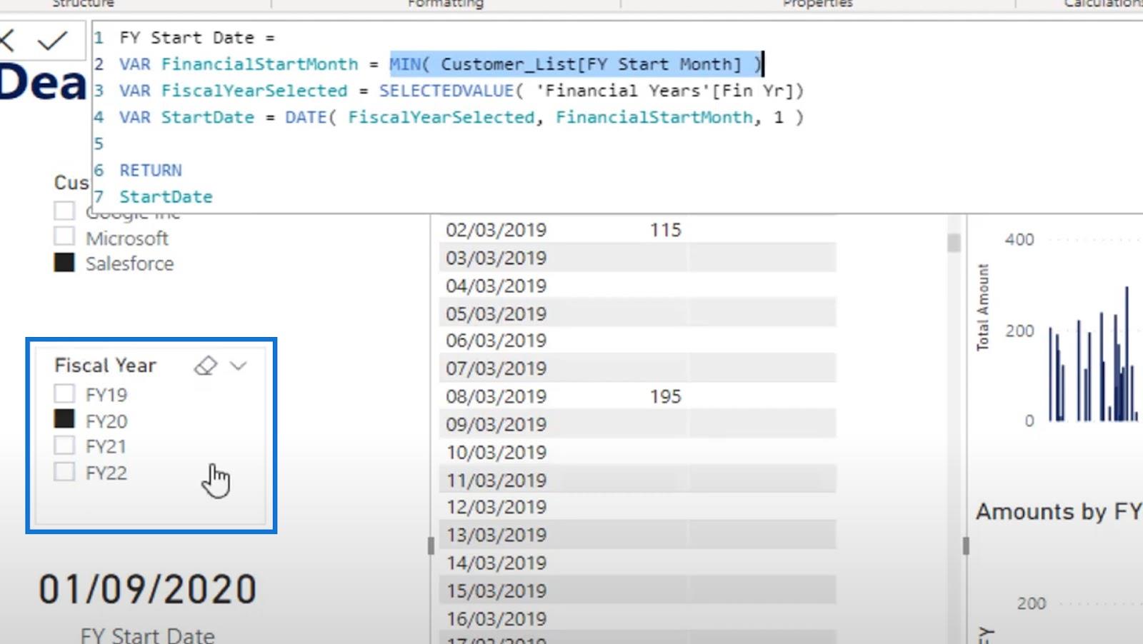 Filtrage dynamique de l'exercice financier dans les rapports LuckyTemplates