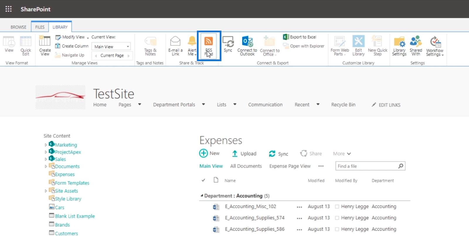 Flux RSS dans SharePoint : un aperçu