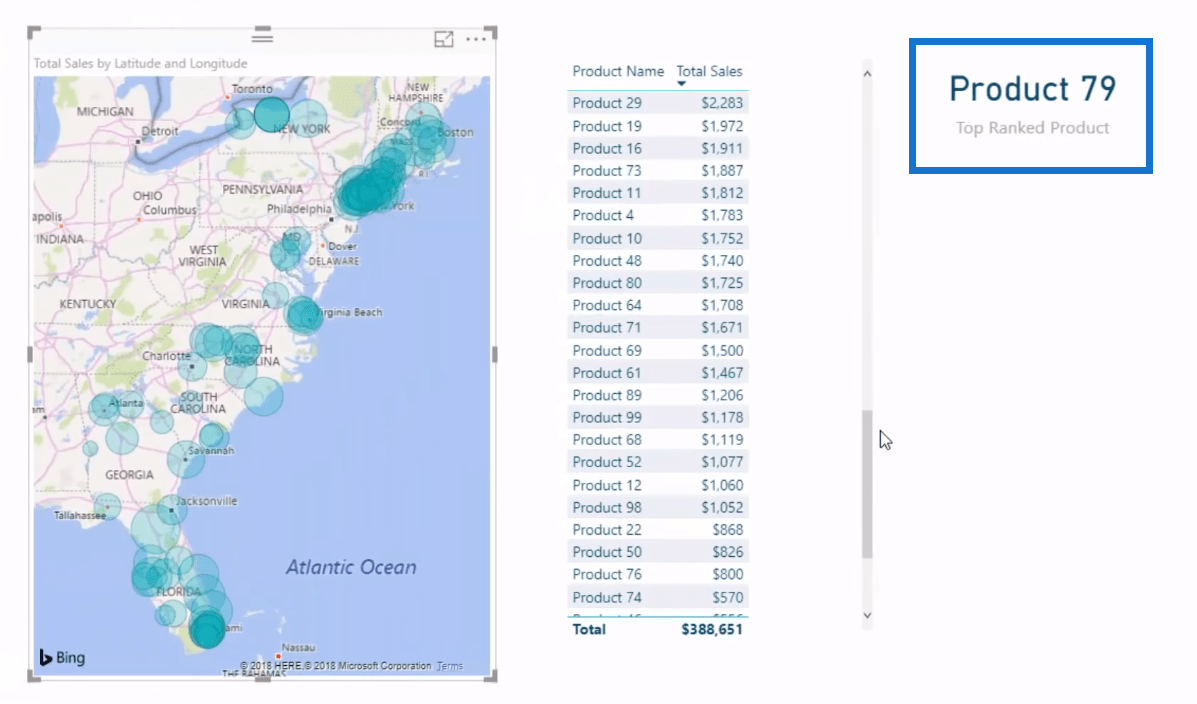 Comment présenter le meilleur résultat dans une visualisation de carte LuckyTemplates