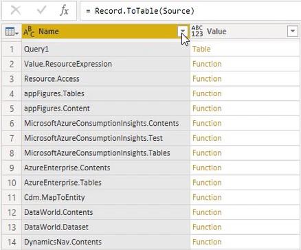 Fonctions Power Query, mots-clés et identificateurs