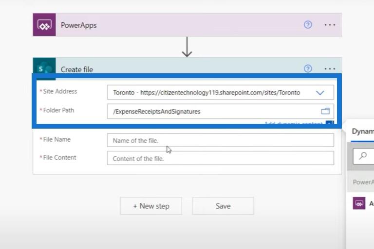 Transférer des images et des signatures de Power Apps vers Power Automate