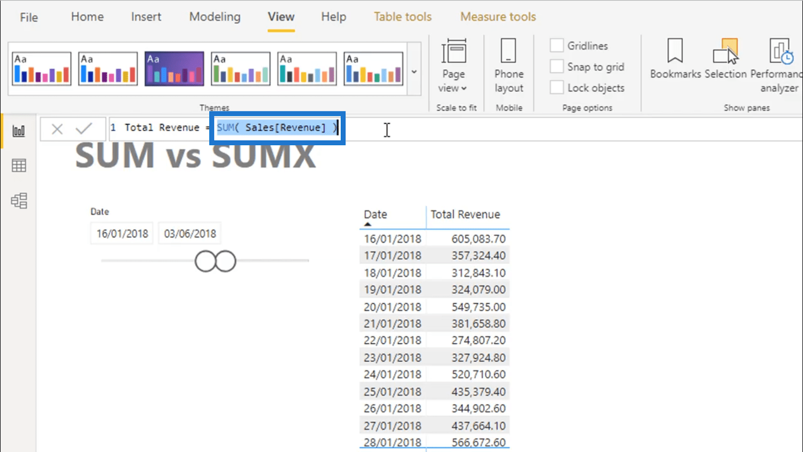 الفرق بين SUM Vs SUMX في LuckyTemplates